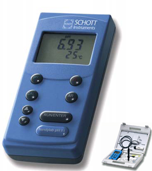 MÃ¡y Ä‘o pH/mV/Nhiá»‡t Ä‘á»™ cáº§m tay model Handylab pH11/Blueline 14pH